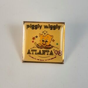 1998 Piggly Wiggly Pin Atlanta 98 Mascot Vintage Kitsch Americana Retro